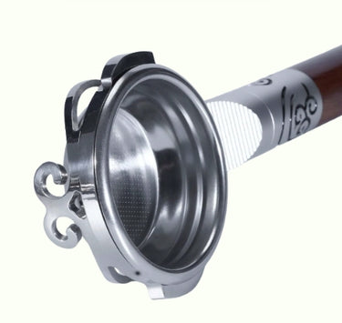 Premium 58mm Bottomless Espresso Portafilter – Rosewood Handle & Stainless Steel Design